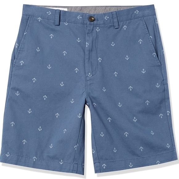 Amazon Essentials Men's Classic-Fit 7" Short in Navy Anchor Print Size 34 - Picture 2 of 8